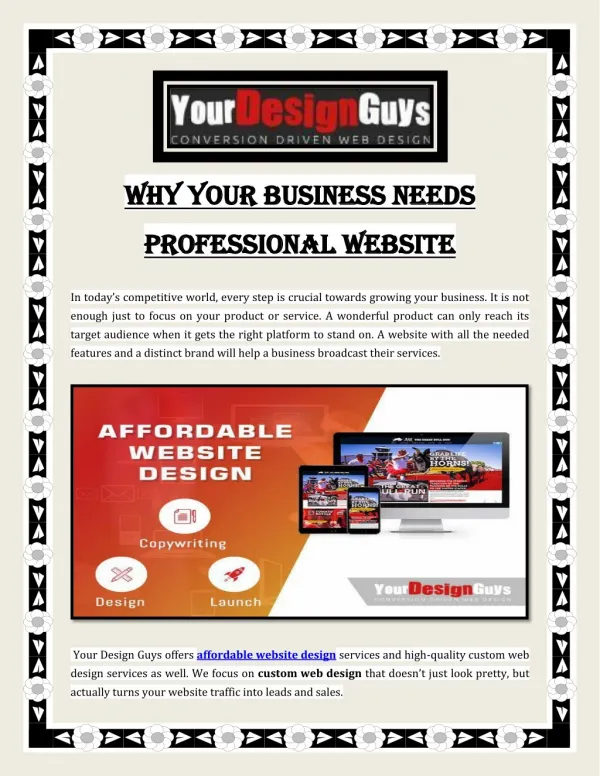 Why Your Business Needs Professional Website