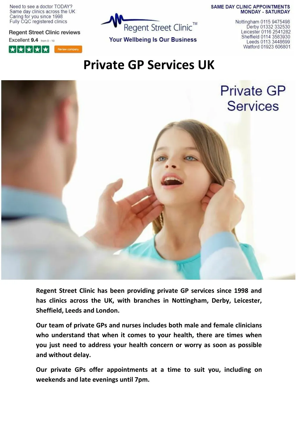 private gp services uk