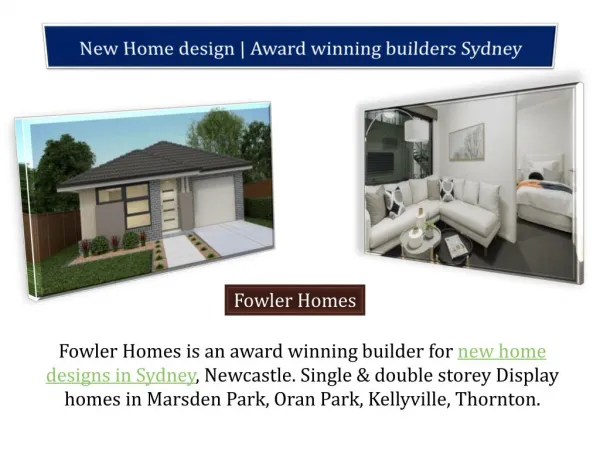 New Home design | Award winning builders Sydney