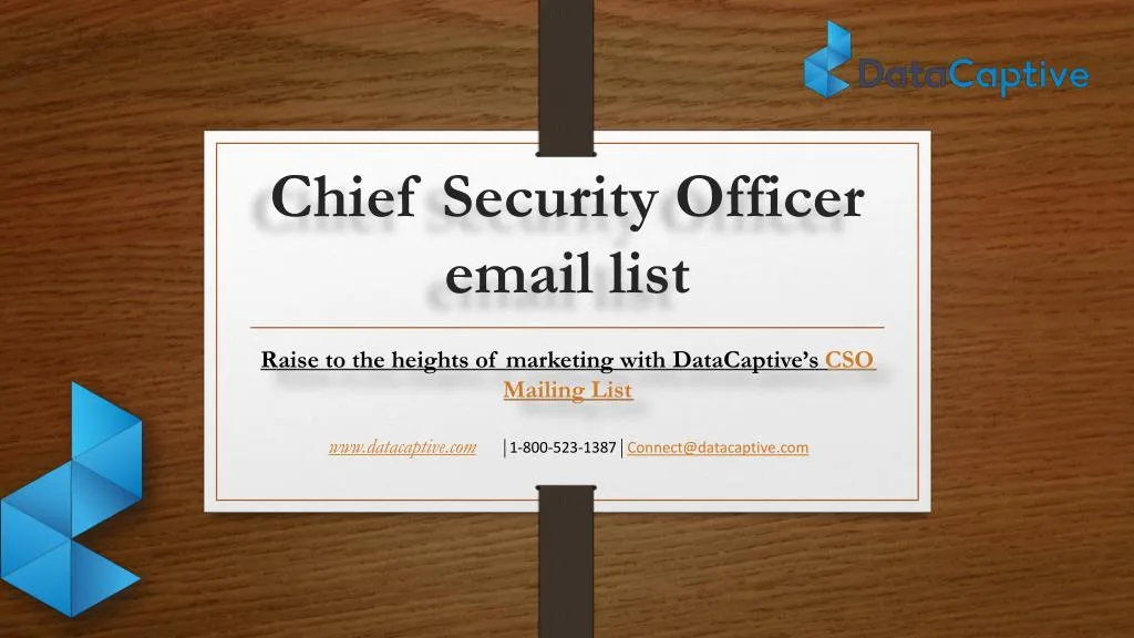 chief security officer email list