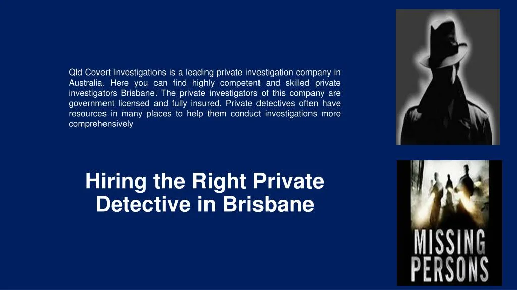 hiring the right private detective in brisbane
