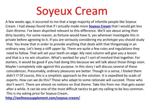 Soyeux Cream