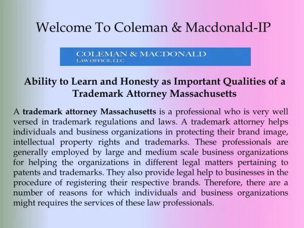 Patent Law Firm Massachusetts