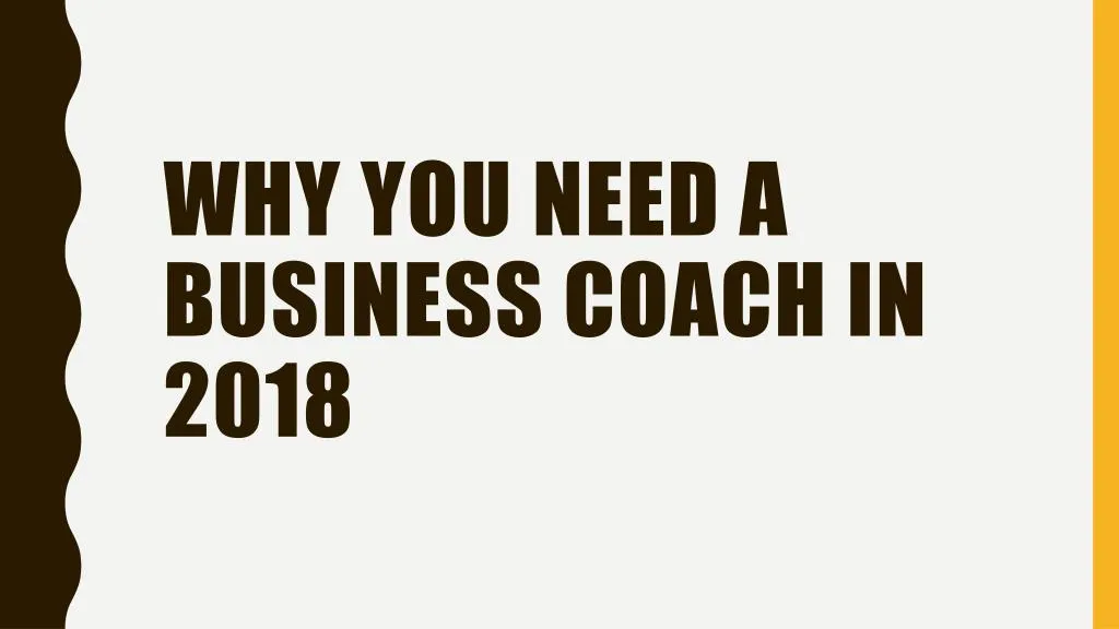 why you need a business coach in 2018
