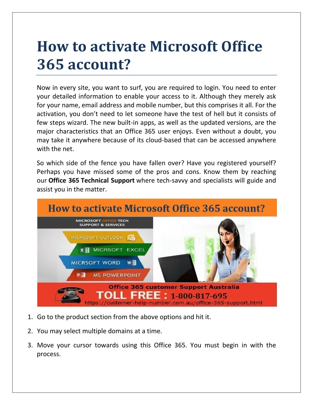 how to activate microsoft office 365 account