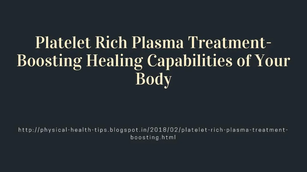 platelet rich plasma treatment boosting healing