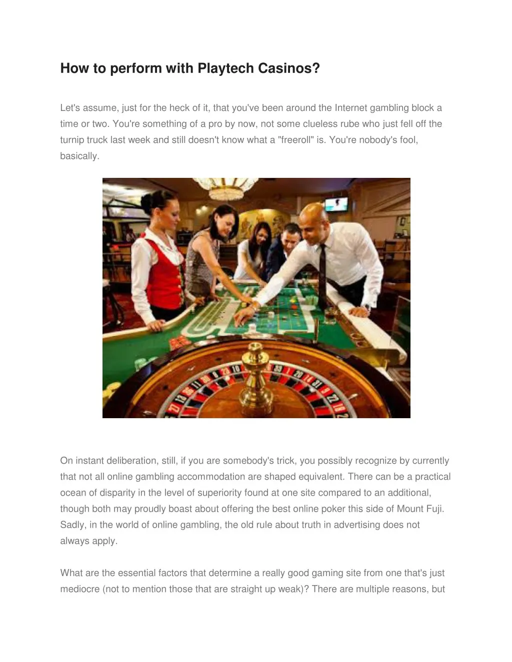 how to perform with playtech casinos