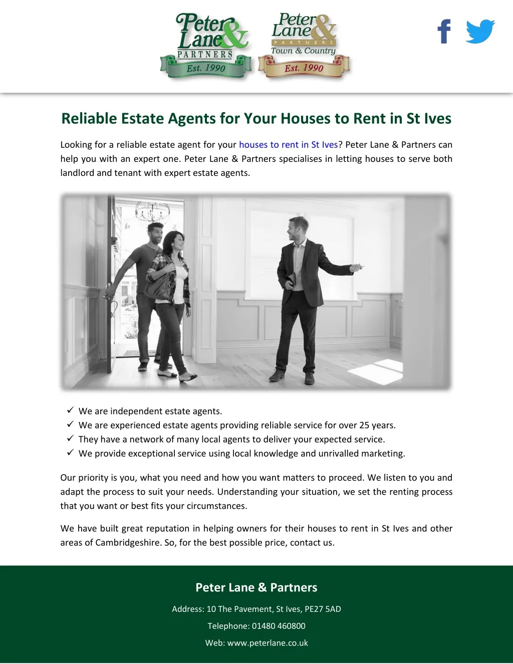 reliable estate agents for your houses to rent