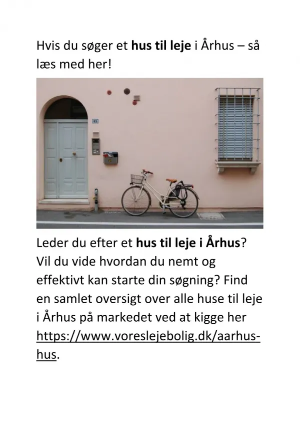 hvis du s ger et hus til leje i rhus s l s med her