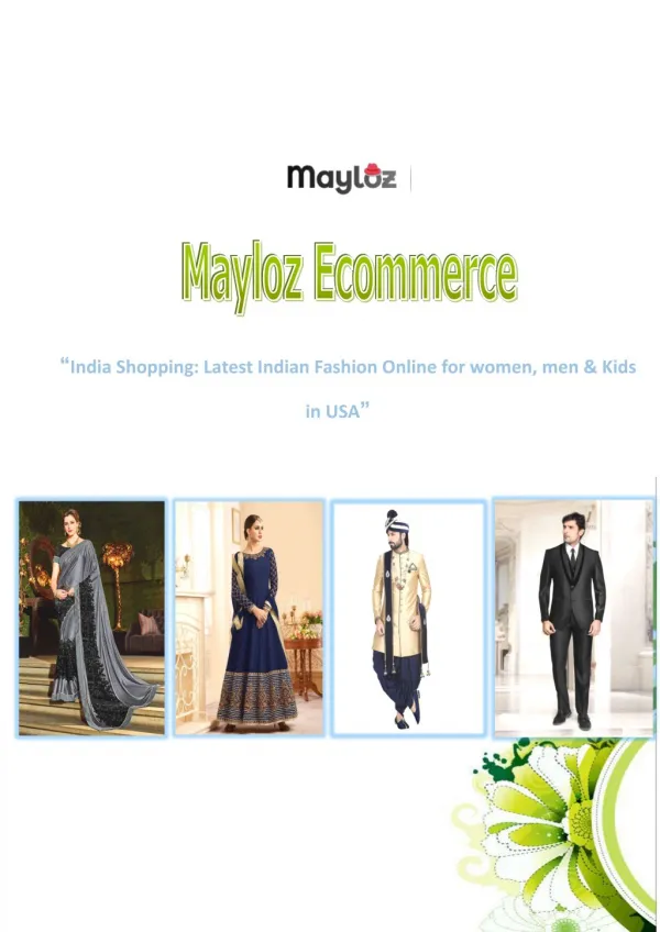 India Shopping: Latest Indian Fashion Online in USA | Mayloz