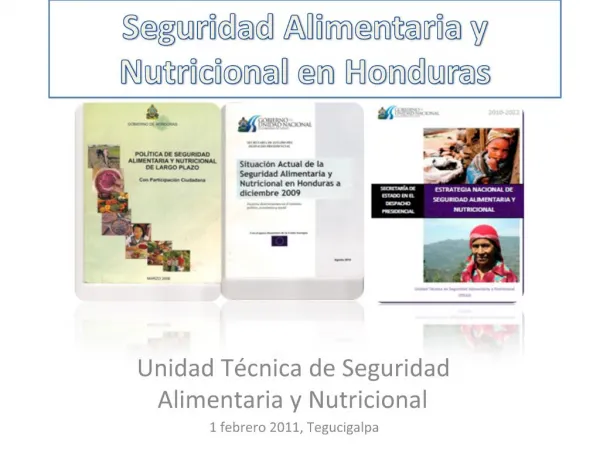 Seguridad Alimentaria y Nutricional en Honduras