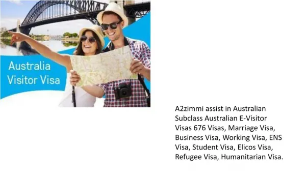 We Provide All Types Of Visas For Australia