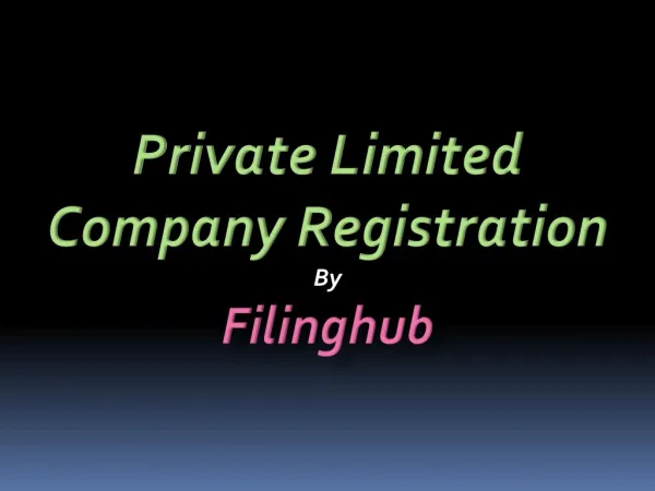 Private Limited Company Registration By Filinghub.Net