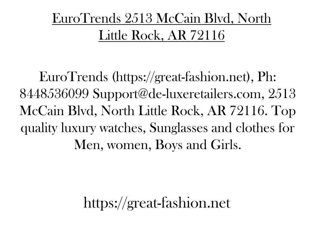 eurotrends 2513 mccain blvd north little rock