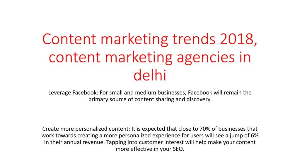 content marketing trends 2018 content marketing agencies in delhi
