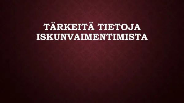 t rkeit tietoja iskunvaimentimista