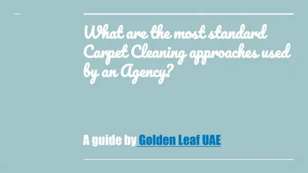 Carpet cleaning services in Abu Dhabi - Golden leaf UAE