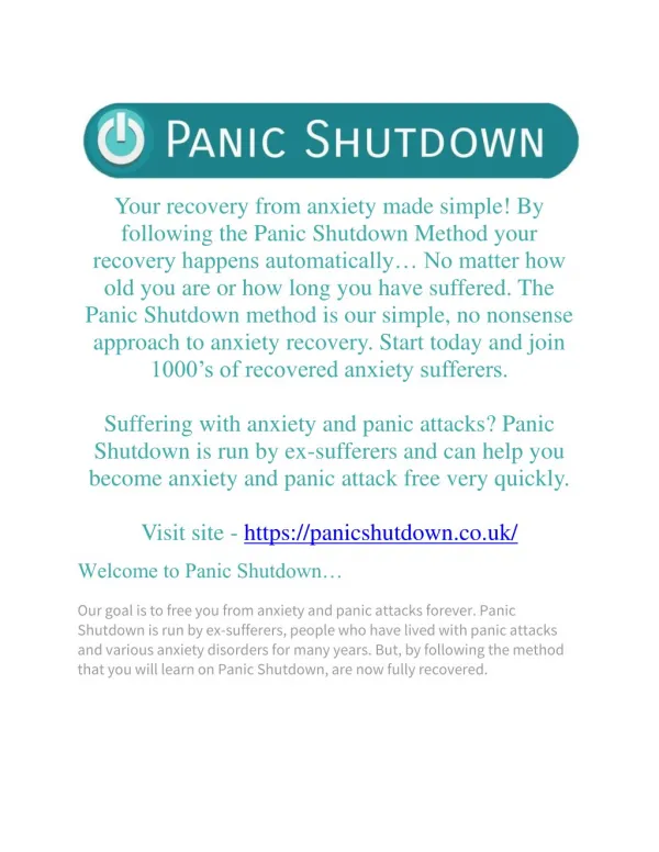Stop panic attacks