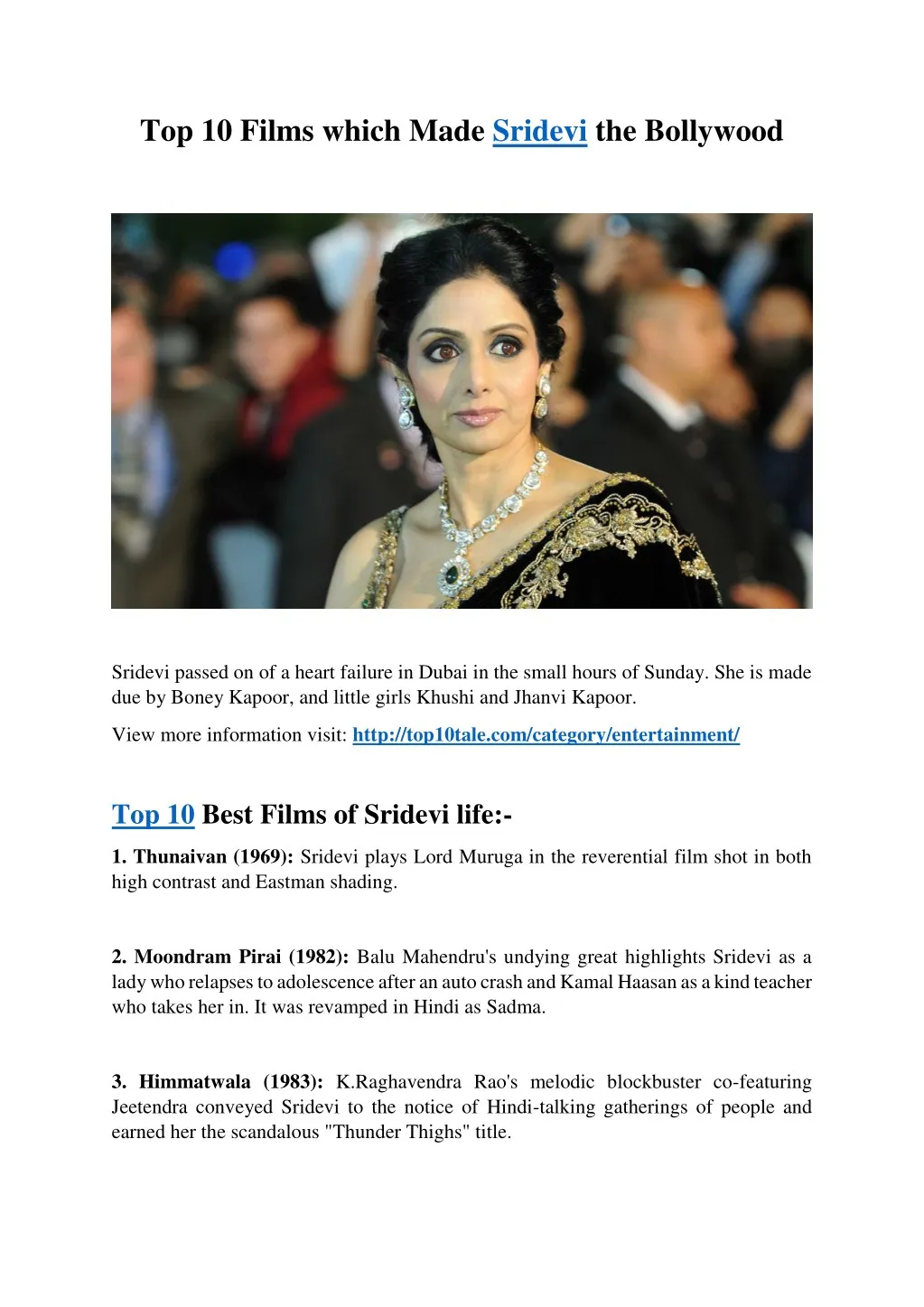 top 10 films which made sridevi the bollywood