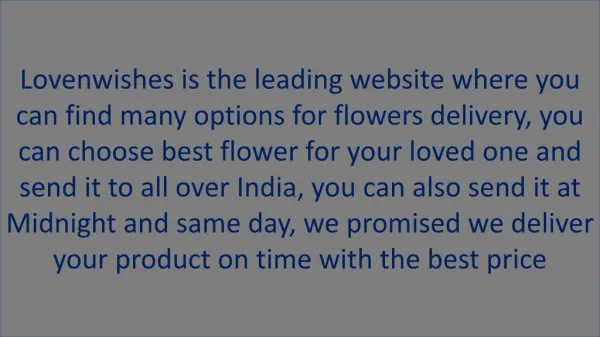 Online flower delivery to India with Lovenwishes