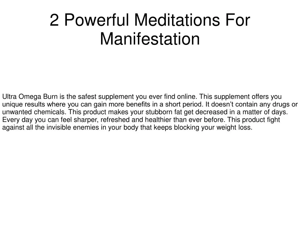 2 powerful meditations for manifestation
