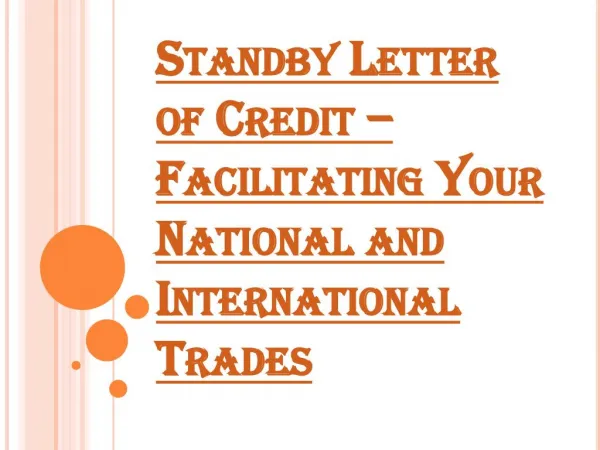Meaning of Standby Letter of Credit