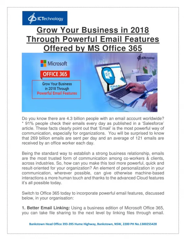 Powerful Email Features Offered by MS Office 365