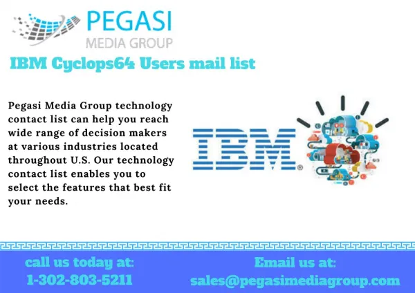 IBM Cyclops64 Users Email List & Mailing List in USA/UK/CANADA/GERMANY