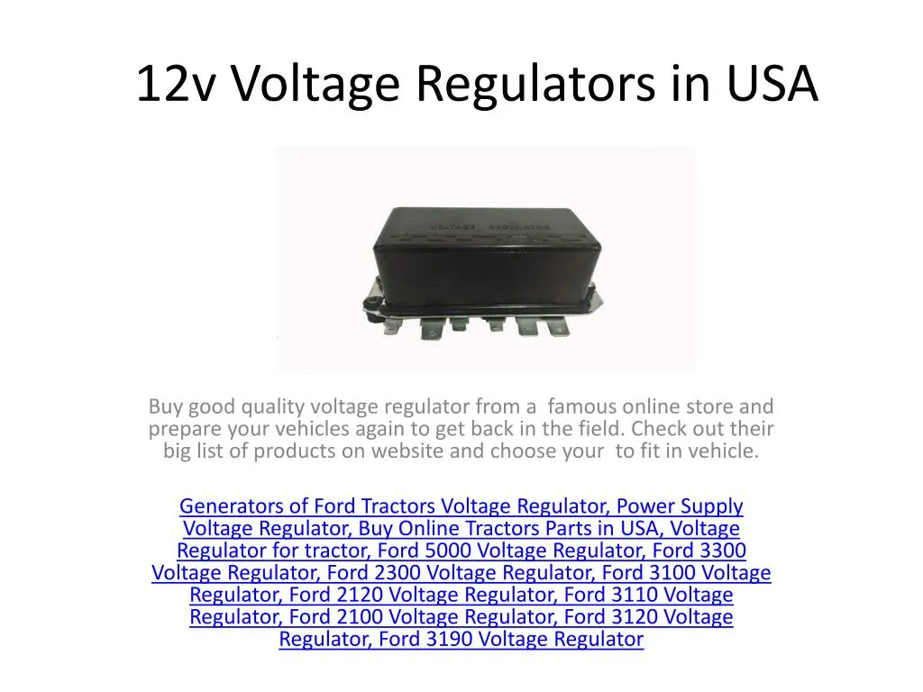 12v voltage regulators in usa