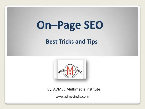 On-Page SEO Tips and Tricks