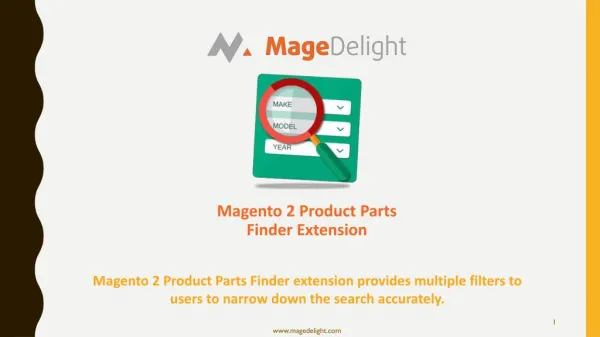 Quick Search for Desired Products with Product Parts Finder Extension