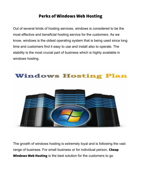 Best Windows Web Hosting Provider