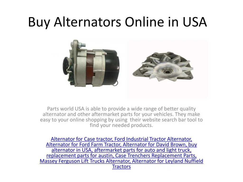 buy alternators online in usa
