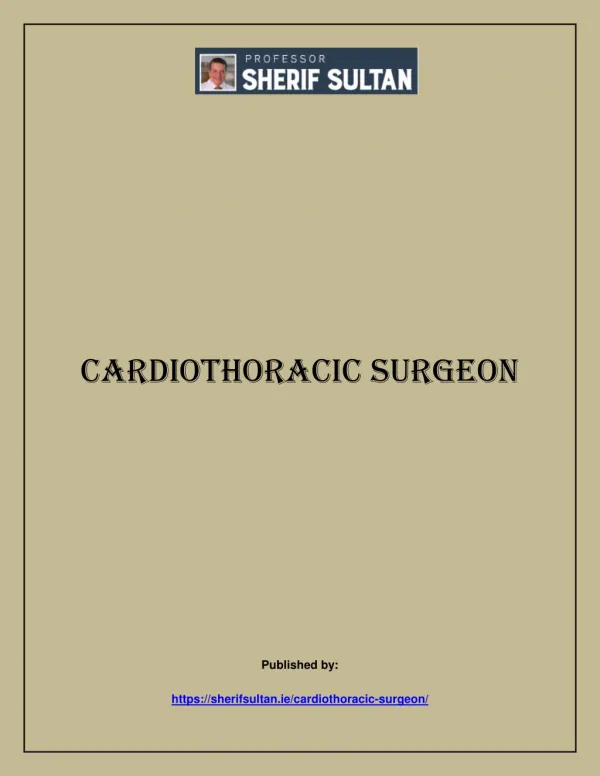 Cardiothoracic Surgeon