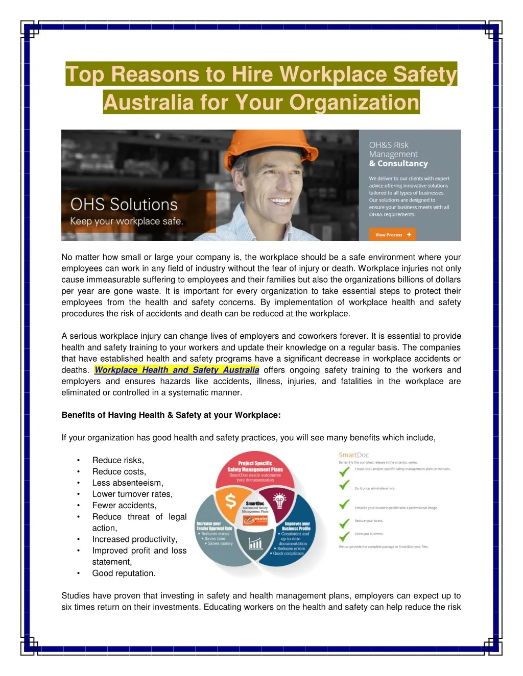 top reasons to hire workplace safety australia