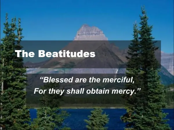 The Beatitudes