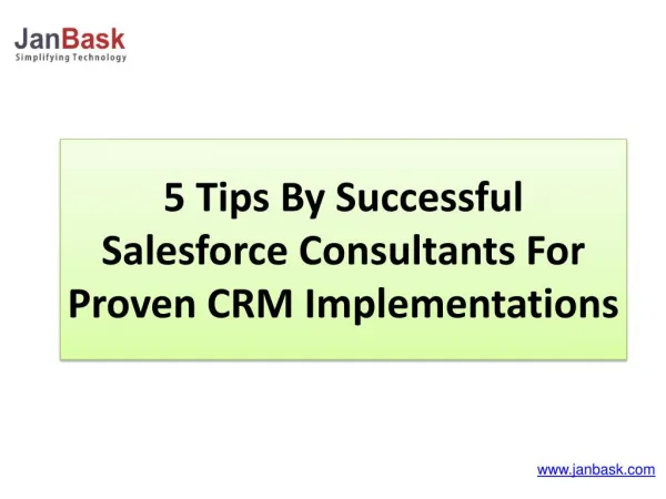 5 Tips By Successful Salesforce Consultants For Proven CRM Implementations
