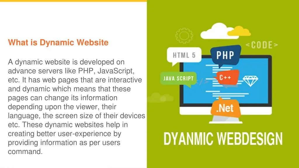 what is dynamic website a dynamic website