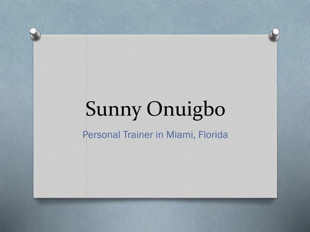 sunny onuigbo