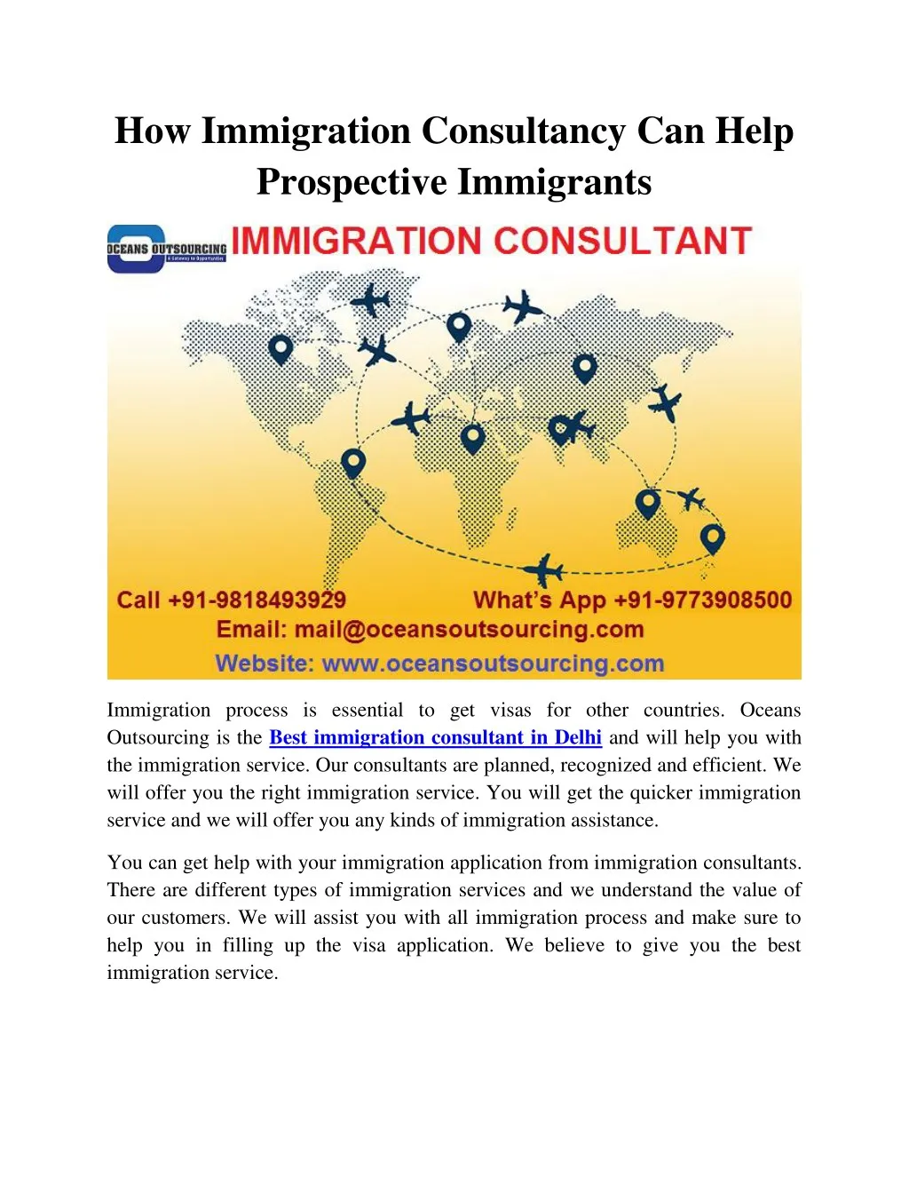 how immigration consultancy can help prospective
