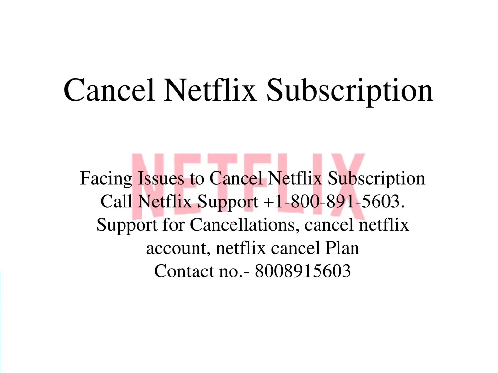 cancel netflix subscription