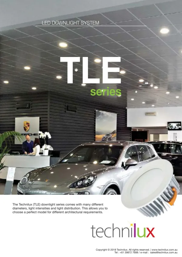TLE Series LED Downlight System in Australia by Lighting Technology