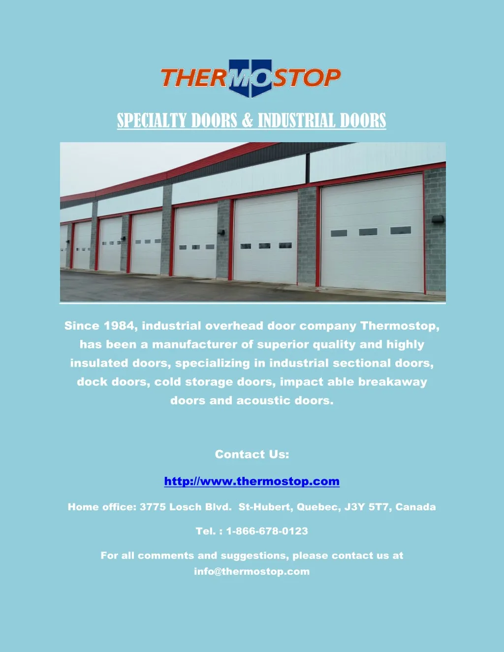 specialty doors industrial doors