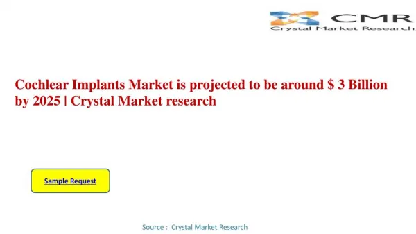 Cochlear Implants Market is projected to be around $3 Billion by 2025