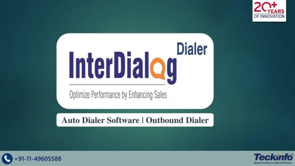 Auto dialer Software to Enhance Contactability | Teckinfo
