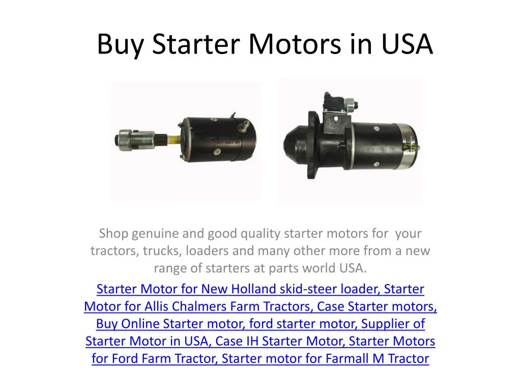 buy starter motors in usa