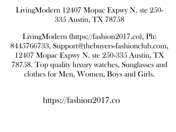LivingModern Support@thebuyers-fashionclub.com