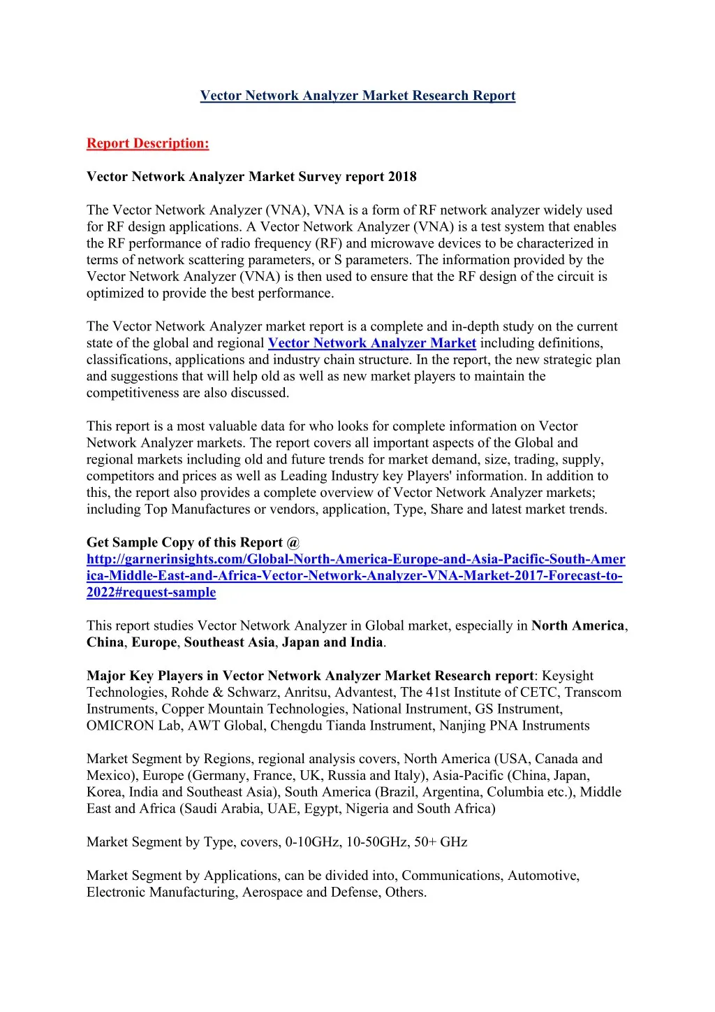 vector network analyzer market research report