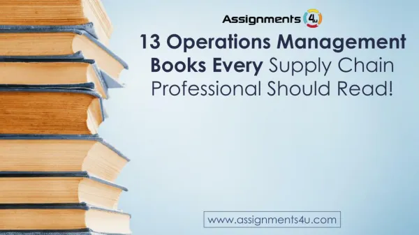 13 Operations Management Books Every Supply Chain Professional Should Read