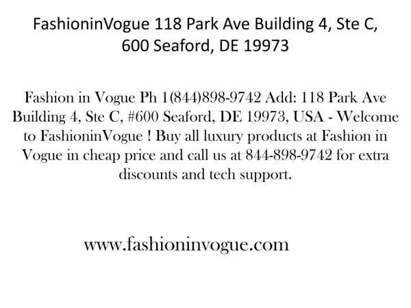 FashioninVogue 844-898-9742